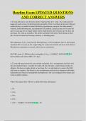 Baseline Exam UPDATED QUESTIONS  AND CORRECT ANSWERS