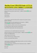 Baseline Exam UPDATED Study ACTUAL  QUESTIONS AND CORRECT ANSWERS