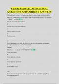 Baseline Exam UPDATED ACTUAL  QUESTIONS AND CORRECT ANSWERS