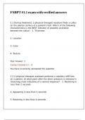 FSBPT -1&period;1 exam with verified answers