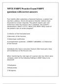 NPTE FSBPT Practice Exam FSBPT questions with correct answers