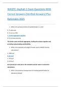 Bundle for WAQTC&colon; Asphalt 1 and 2 Exam Questions With Correct Answers &lpar;Verified Answers&rpar; Plus Rationales 2025