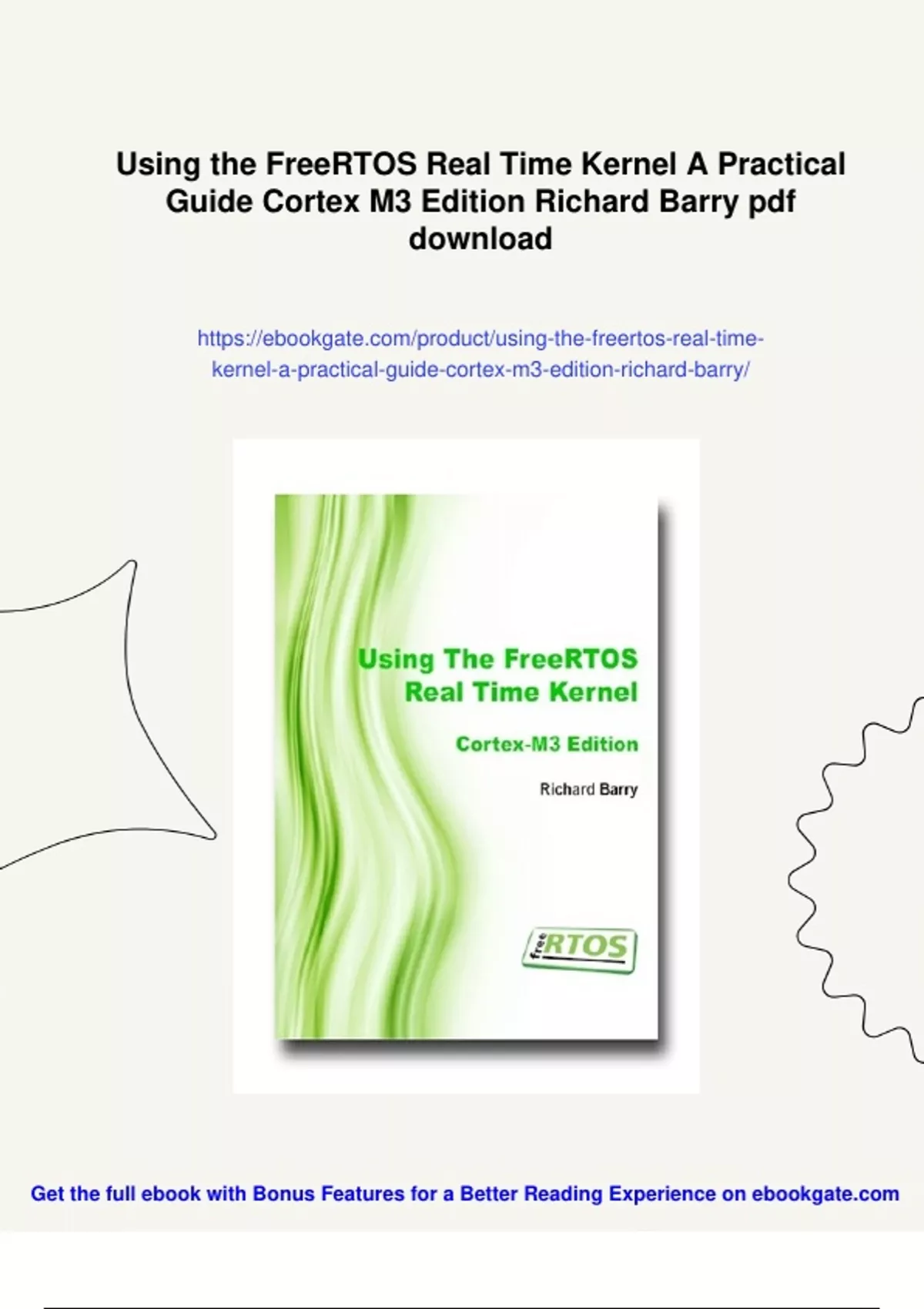 Summary Using the FreeRTOS Real Time Kernel A Practical Guide Cortex M3 ...
