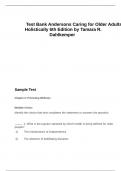 Test Bank Andersons Caring for Older Adults Holistically 6th Edition by Tamara R&period;  Dahlkemper 