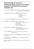Pharmacology for Nurses&colon; A Pathophysiologic Approach Test Bank&colon; Chapter 27 Questions And Answers &lpar;GRADED A&plus;&rpar;
