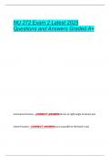NU 272 Exam 2 Latest 2025  Questions and Answers Graded A&plus; 