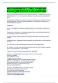 WGU BUSINESS CORE CAPSTONE EXAM QUESTIONS AND ANSWERS