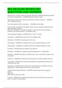 BIO 230 EXAM REVIEW SET QUESTIONS AND ANSWERS