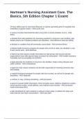 Hartman-s Nursing Assistant Care&period; The Basics&comma; 5th Edition Chapter 1 Exam