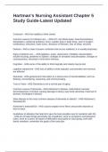 Hartman-s Nursing Assistant Chapter 5 Study Guide-Latest Updated