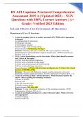 RN ATI Capstone Proctored Comprehensive Assessment 2019 A &lpar;Updated 2023&rpar; &ndash; NGN Questions with 100&percnt; Correct Answers &vert; A&plus; Grade &vert; Verified 2025 Edition