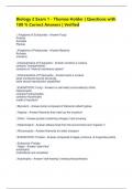 Biology 2 Exam 1 - Thomas Holder &vert; Questions with 100 &percnt; Correct Answers &vert; Verified