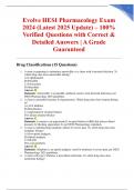 Evolve HESI Pharmacology Exam 2024 &lpar;Latest 2025 Update&rpar; &ndash; 100&percnt; Verified Questions with Correct & Detailed Answers &vert; A Grade Guaranteed