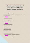 Montana Law - state portion of exam &sol; Questions & Expertly Verified Answers&comma; 2025 &sol; 2026&period; 