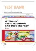 TEST BANK Williams' Basic Nutrition & Diet Therapy 16th Edition by Staci Nix McIntosh  MS RD CD &lpar; BY NIX 2021&rpar; &vert;&vert;LATEST EDITION&vert;&vert; REVISED EDITION