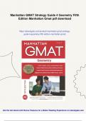 Manhattan GMAT Strategy Guide 4 Geometry Fifth Edition Manhattan Gmat - Digital Download