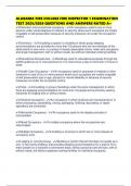 ALABAMA FIRE COLLEGE FIRE INSPECTOR 1 EXAMINATION TEST 2025&sol;2026 QUESTIONS AND ANSWERS RATED A&plus;