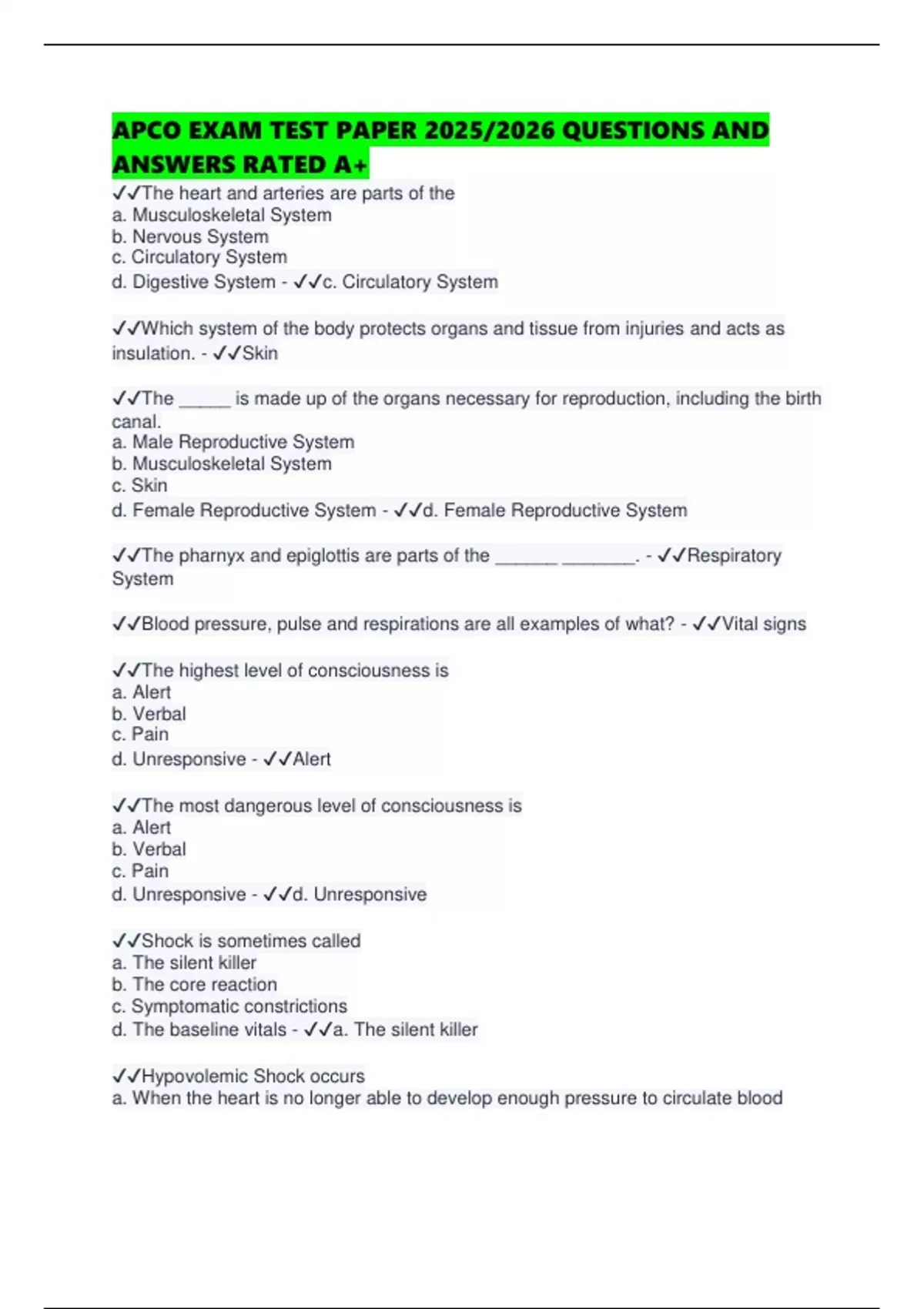 APCO EXAM TEST PAPER 2025/2026 QUESTIONS AND ANSWERS RATED A+ - APCO ...