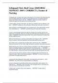 Lifeguard Test&colon; Red Cross &lpar;2025&sol;2026&rpar; with detailed questions and answers assesment for nursing