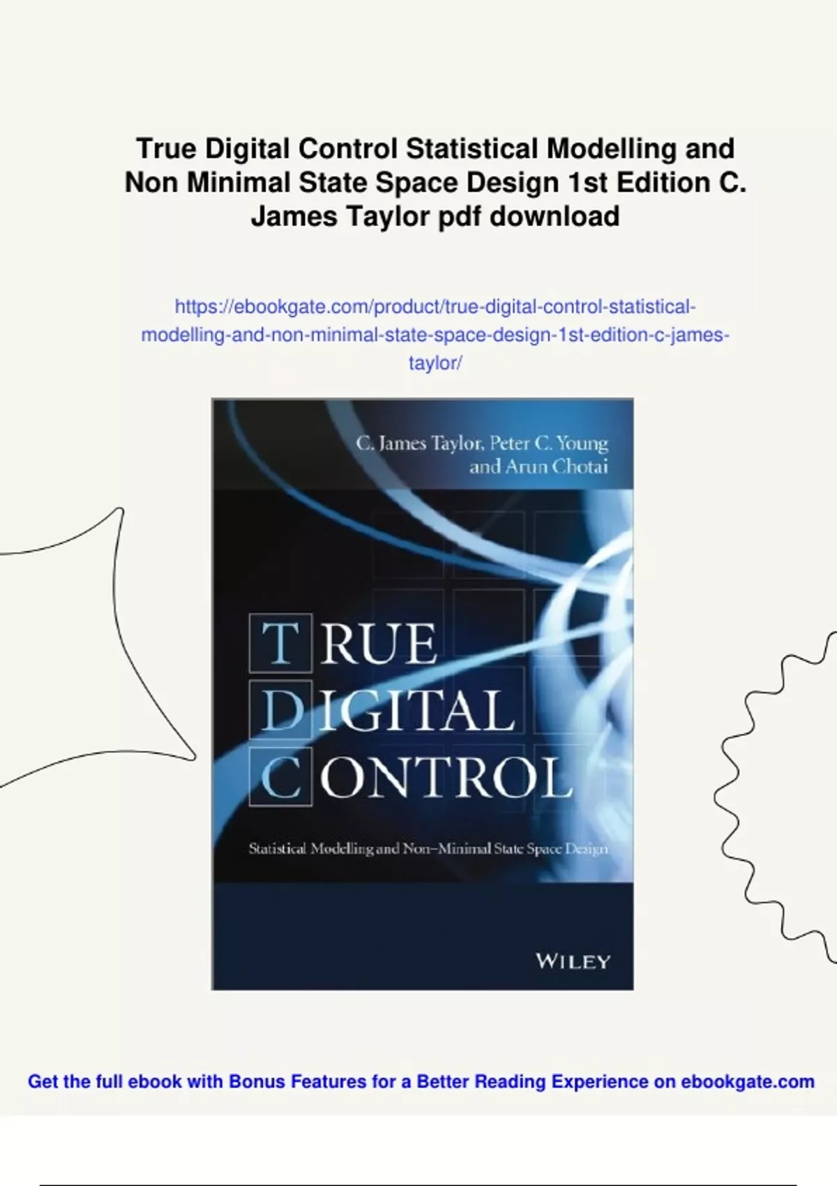 Summary True Digital Control Statistical Modelling and Non Minimal ...