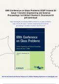 69th Conference on Glass Problems CESP Volume 30 Issue 1 Ceramic Engineering and Science Proceedings 1st Edition Charles H&period; Drummond Iii - Digital Download