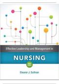 Test bank for effective leadership and management in nursing 9th edition eleanor j sullivan&period;latest 2025