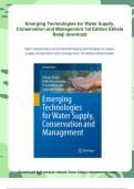 Emerging Technologies for Water Supply&comma; Conservation and Management 1st Edition Etikala Balaji - Instant Download