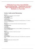 NR565 Final Exam Study Guide 2025&sol;2026 &ndash; Advanced Pharmacology &ndash; Chamberlain University &vert; 100&plus; Verified Questions with Correct Answers & Rationales &vert; A&plus; Prep Guide