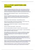 FCCLA STUDY QUESTIONS AND ANSWERS
