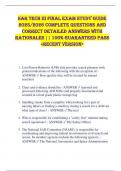 SAR Tech III FINAL EXAM STUDY GUIDE  2025&sol;2026 COMPLETE QUESTIONS AND  CORRECT DETAILED ANSWERS WITH  RATIONALES &vert;&vert; 100&percnt; GUARANTEED PASS  <RECENT VERSION> 