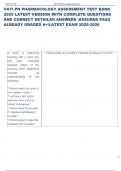 Exam &lpar;elaborations&rpar; VATI PN PHARMACOLOGY ASSESSMENT