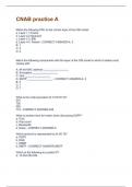 CNAB practice A Questions and Answers Best rated A&plus; Guaranteed Success Latest Update