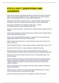 FCCLA FACT QUESTIONS AND ANSWERS