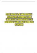 Test Bank&colon; Maternal-Newborn Nursing&colon; The Critical Components of Nursing Care&comma; 3rd Edition&comma; Roberta Durham&comma; Linda Chapman