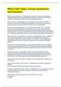 WGU C427 Topic 3 Exam Questions and Answers