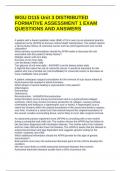 WGU D115 Unit 3 DISTRIBUTED FORMATIVE ASSESSMENT 1 EXAM QUESTIONS AND ANSWERS