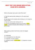 OECP TEST 2025 BRAND NEW ACTUAL  EXAM WITH ANSWERS&period; 