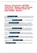 VR Avop - Test practice - GETTING  YOUR AVOP - Module 3 AND YVR Avop -  Test Practice - GETTING YOUR YVR  AVOP PERMIT - Module 4 