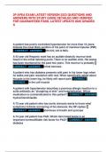 3P APEA EXAM LATEST VERSION 2223 QUESTIONS AND  ANSWERS WITH STUDY GUIDE DETAILED AND VERIFIED  FOR GUARANTEED PASS&comma; LATEST UPDATE 2025 GRADED  A 