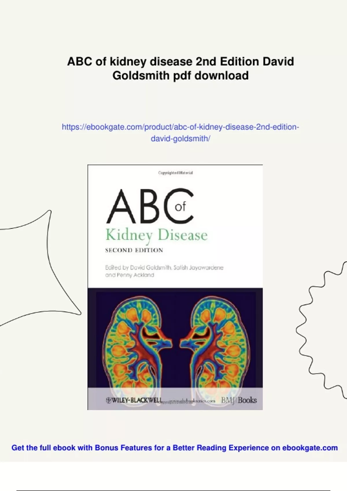 Summary ABC of kidney disease 2nd Edition David Goldsmith - Digital ...
