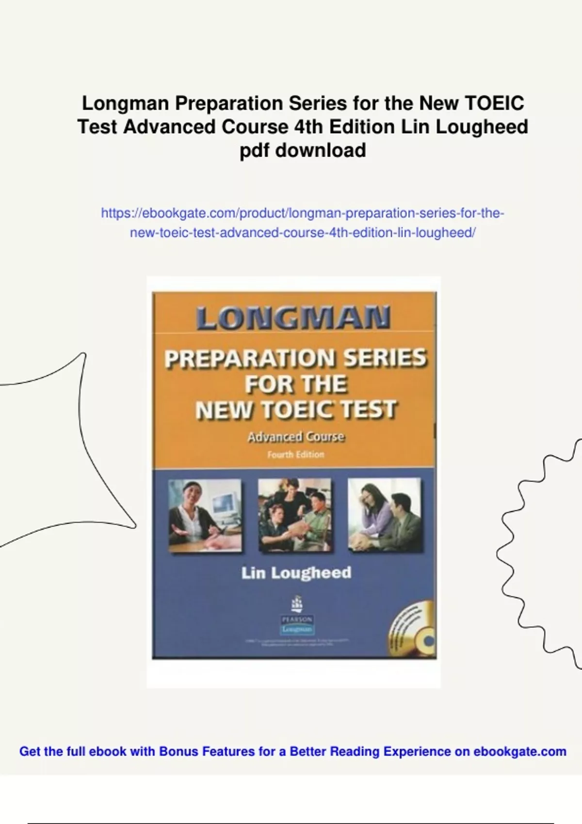 Lin Edition Summary Longman Preparation Series for the New TOEIC Test Advanced ...