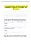 TNCC &lpar;Trauma Nursing Core Course&rpar; Exam 2025 2026 enhance trauma care Accurate Real Exam  Questions a  THIS DOCUMENT CONTAINS THE COMPLETE SET OF REAL EXAM QUESTIONS WITH VERIFIED CORRECT ANSWERS  FOR THE TNCC &lpar;TRAUMA NURSING CORE COURSE&rpar; EXAM FOR THE 2025