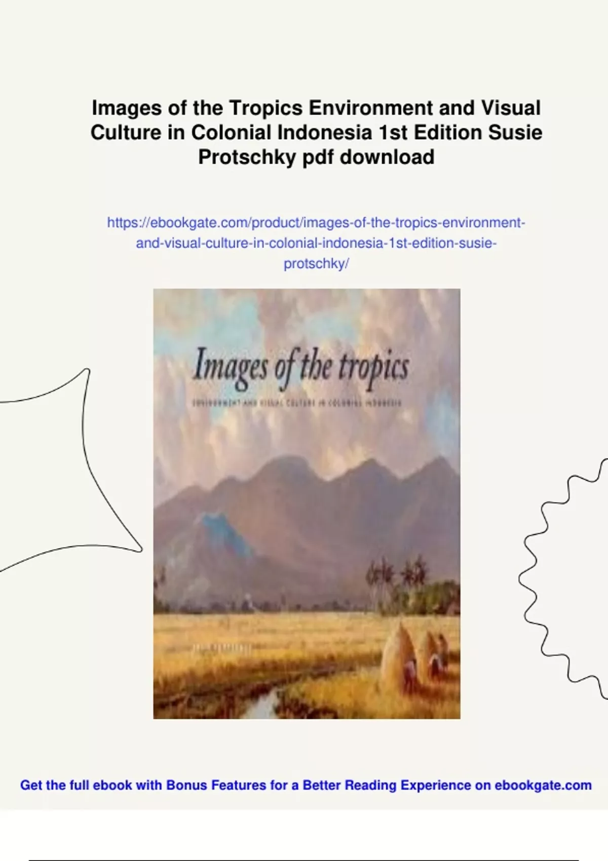 Summary Images of the Tropics Environment and Visual Culture in ...