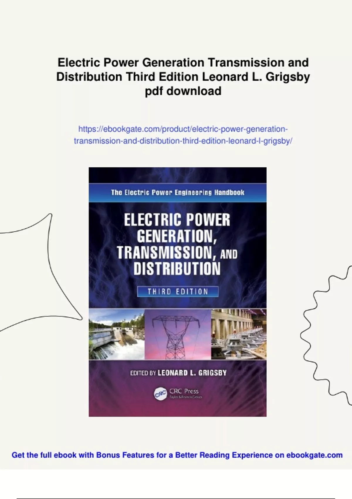 Summary Electric Power Generation Transmission and Distribution Third ...