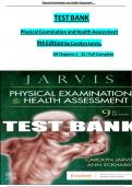 Test bank for Physical Examination and Health Assessment &ndash; 9th Edition by Carolyn Jarvis & Ann Eckhardt &vert; Complete Test Bank &lpar;Chapters 1&ndash;32&rpar; &vert; 2023&sol;2024