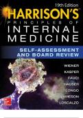 TEST BANK FOR Harrison's Principles of Internal Medicine 19th Edition and Harrison's Manual of Medicine 19th Edition by J&period; Larry Jameson &comma; Anthony Fauci &comma; Dennis Kasper ISBN&colon;978-1260128857 A&plus; GRADE ASSURED&excl;&excl;&excl;&excl;&excl;&excl;&excl; CERTIFIED PASS&excl;&excl;&excl;&excl;&excl;&excl; NEW LAT