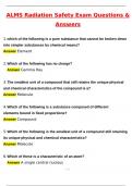ALMS Radiation Safety Exam Latest 2025 Questions and Verified Answers &lpar;2025 &sol; 2026&rpar;&sol; A&plus; GRADE COMPLETE