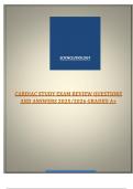 CARDIAC STUDY EXAM REVIEW QUESTIONS AND ANSWERS 2025&sol;2026 GRADED A&plus;