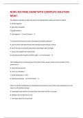 NURS 203 FINAL EXAM WITH COMPLETE SOLUTION NEW&excl;&excl;