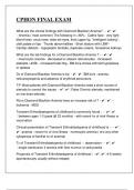 CPHON FINAL EXAM QUESTIONS AND CORRECT VERIFIED SOLUTIONS